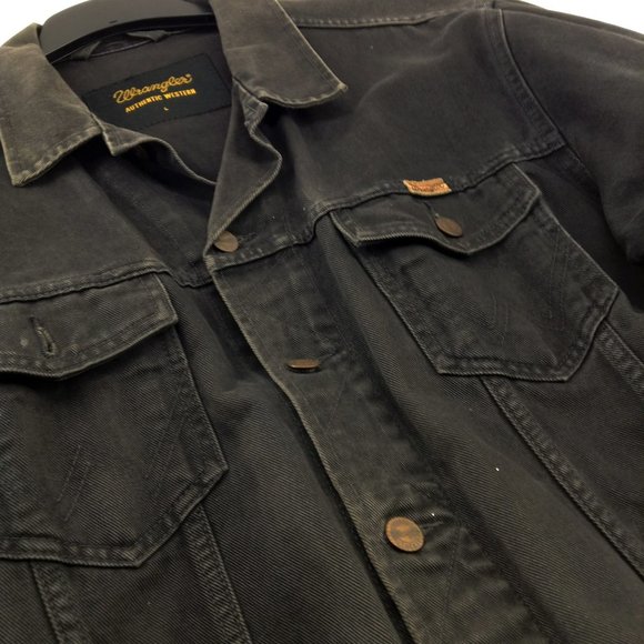 COPY - Wrangler - Well-Loved Denim Jacket - Black - Large - Picture 7 of 10